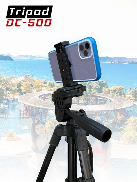Професійний штатив TriPod Candc DC-500-55-140 см для фотоапарата, смартфона, з пультом, поворот на 360° - Фото 6 Професійний штатив TriPod Candc DC-500-55-140 см для фотоапарата, смартфона, з пультом, поворот на 360° - зображення 6