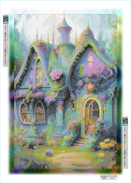 Алмазная мозаика алмазная выкладка Сказочный дом 60x40 OG00629SB - Фото 2 Алмазная мозаика алмазная выкладка Сказочный дом 60x40 OG00629SB - изображение 2