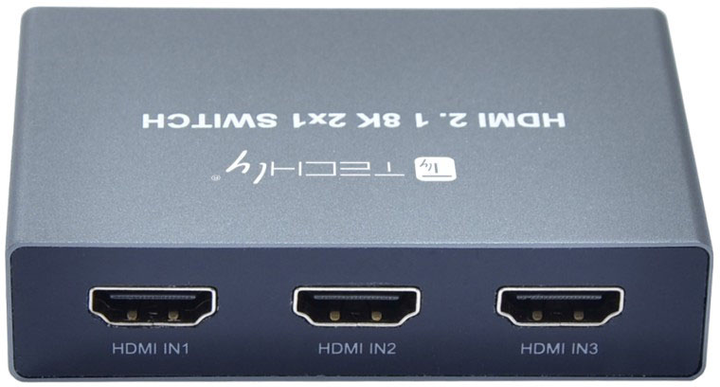 Przełącznik wideo Techly HDMI 8K/60Hz 2m HDCP 2.3 (IDATA HDMI-2138KT) - obraz 5