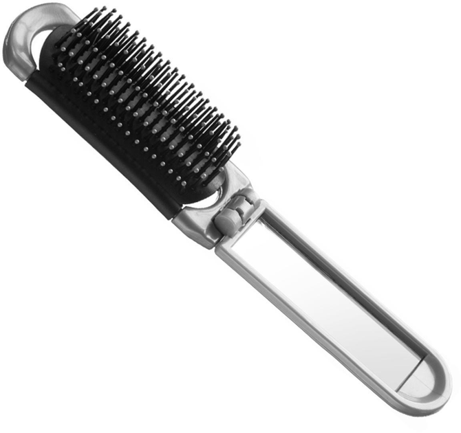 Гребінець для волосся Eurostil Plegable Cepillo De Pelo Con Espejo складний з дзеркалом срібний (8423029013226) - зображення 1