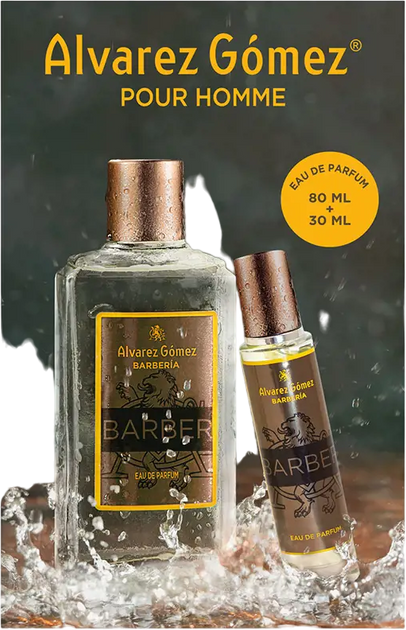 Набір чоловічих парфумів Alvarez Gómez Barberia Ag Lote Парфумована вода-спрей 80 мл + 30 мл (8422385700269) - зображення 1