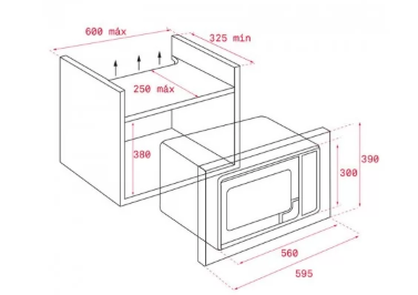 Микроволновая печь встраиваемая Teka - ML 8200 BIS BK 112060001 - изображение 2