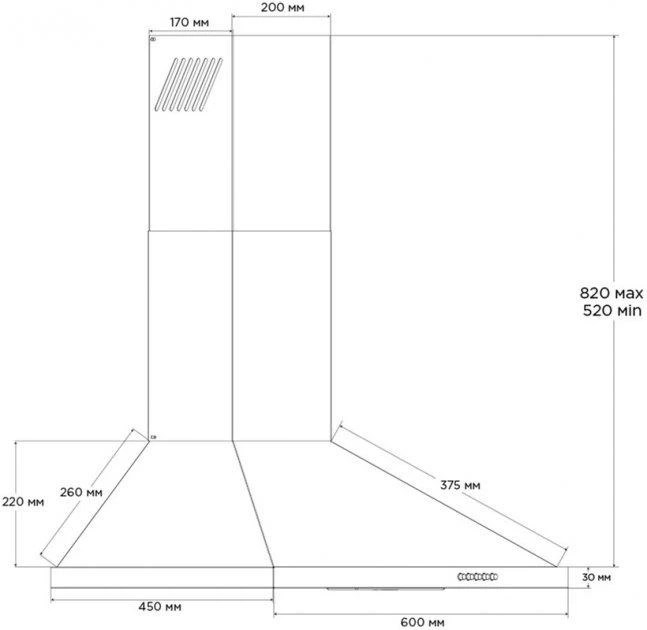 Вытяжка PYRAMIDA KT 60 BL - изображение 4