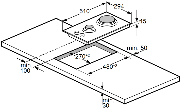 Варильна поверхня газова Fabiano FHG 862 VGH Black Glass 8111.406.1476 - изображение 4