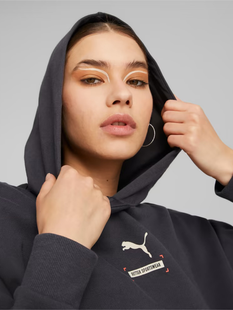 Bluza damska z kapturem krótka Puma Better 67003375 L Czarna (4065449014854) - obraz 5