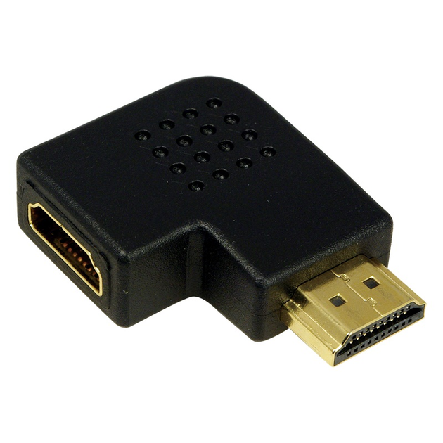 Adapter LogiLink HDMI AM/AF 90° Czarny (AH0008) - obraz 1