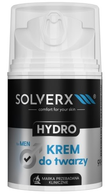 Крем для обличчя Solverx Hydro для чоловіків 50 мл (5907479387364) - зображення 1