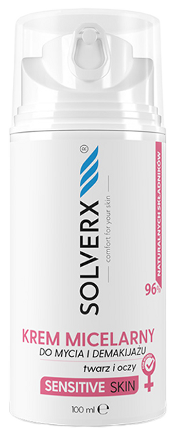 Krem micelarny do demakijażu Solverx Sensitive Skin for Women skóra wrażliwa 100 ml (5907479383885) - obraz 1