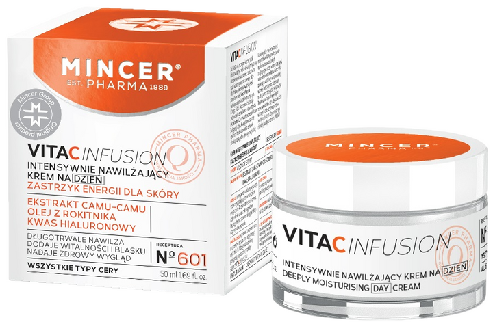 Крем Mincer Pharma Vita C Infusion інтенсивно зволожувальний денний №601 50 мл (5905669509817) - зображення 1