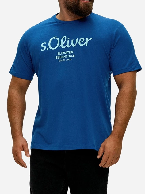 Koszulka męska s.Oliver 10.3.16.12.130.2148697-56D1 5XL Niebieska (4099975054343) - obraz 1