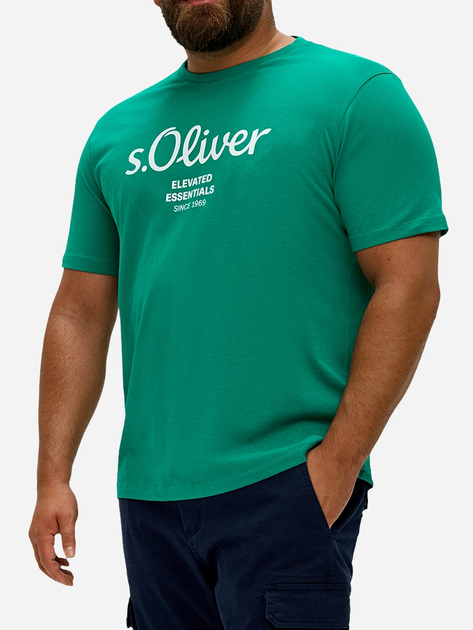 Koszulka męska s.Oliver 10.3.16.12.130.2148697-76D1 4XL Zielona (4099975054459) - obraz 1