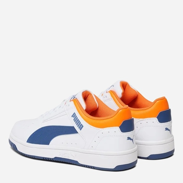 Підліткові кеди для хлопчика Puma Rebound JOY Lo Jr 38198411 39 (6) Білі з синім (4065452819880) - зображення 4