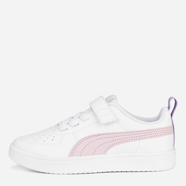 Sneakersy dziecięce dla dziewczynki na rzepy Puma Rickie AC+ PS 38583615 33 (1) Białe z różowym i fioletowym (4065452690373) - obraz 3