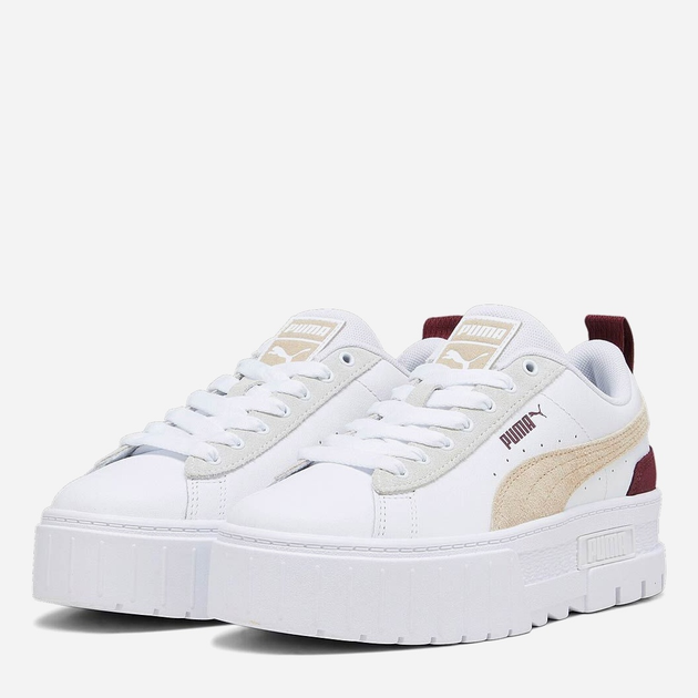 Жіночі кеди низькі Puma Mayze Mix Wns 38746809 38.5 (5.5UK) 24.5 см Білий/Бордовий (4099683266571) - зображення 2