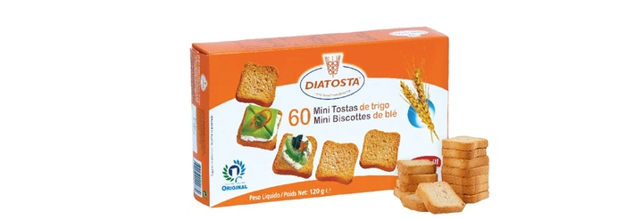 Набор тосты Diatosta пшеничні Minigrill 120 г (4 упаковки) - Фото 2 Набор тосты Diatosta пшеничні Minigrill 120 г (4 упаковки) - зображення 2
