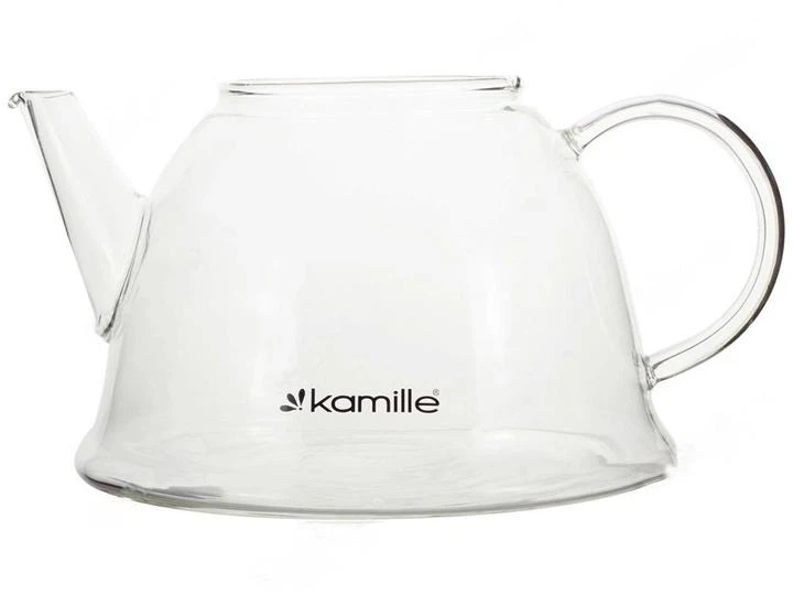 Заварочный чайник Kamille 800 мл из стекла и нержавеющей стали с фильтром прозрачный (33-84-0784S) - изображение 3