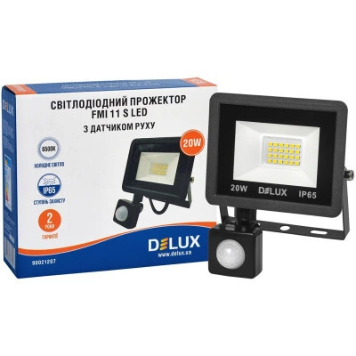 Прожектор Delux FMI 11 S LED 20Вт 6500K IP65 (90021207) - Фото 4 Прожектор Delux FMI 11 S LED 20Вт 6500K IP65 (90021207) - изображение 4