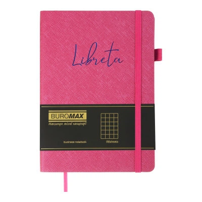 Книга записна Buromax Libreta 96 аркушів А5 у клітинку малиновий (BM.295117-29) - Фото 2 Книга записна Buromax Libreta 96 аркушів А5 у клітинку малиновий (BM.295117-29) - зображення 2