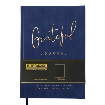 Книга записна Buromax Grateful А5 96 аркушів, без лініювання синій (BM.295019-02) - зображення 2