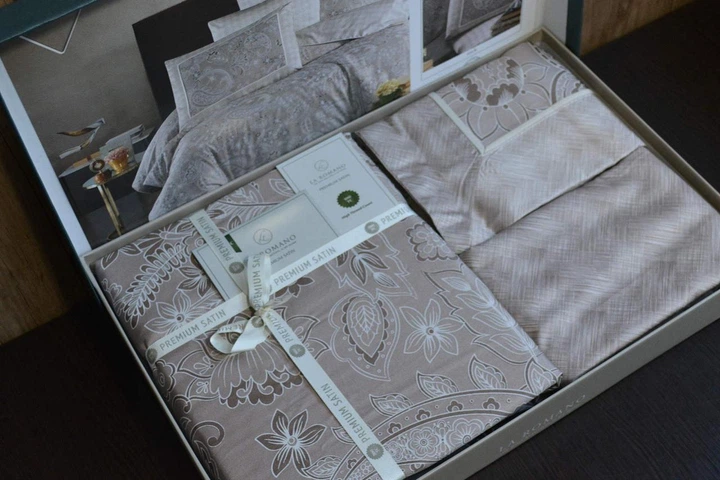 Постельное белье La Romano Premium Satin 200×220 Theron Rock - изображение 5