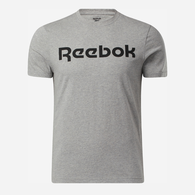 Koszulka męska bawełniana Reebok Gs Reebok Linear Rea 100038780 L Szara (4062051841236) - obraz 1