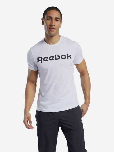 Koszulka męska bawełniana Reebok Gs Reebok Linear Rea 100038781 M Biała (4062051837802) - obraz 1