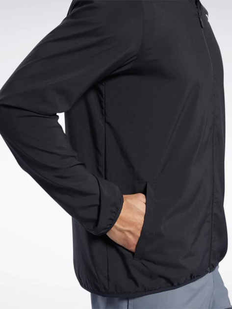 Kurtka wiatrówka męska sportowa Reebok Id Train Woven Jacke 100038788 2XL Czarna (4062051680019) - obraz 4