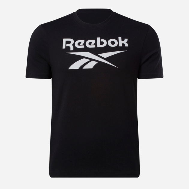 Футболка бавовняна довга чоловіча Reebok Identity Big 100070405 L Чорна (4066763439071) - зображення 1