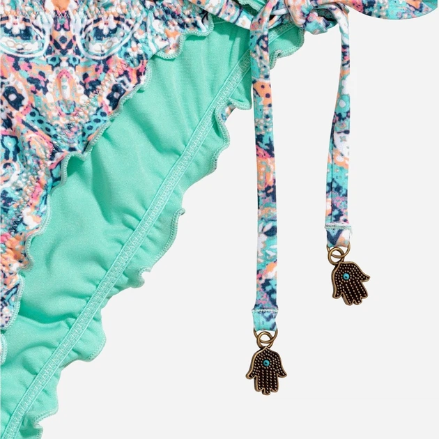 Нижняя часть купальника женская H&M 0188153_бирюз.абстр._03 34 Бирюзовая (KAY2000001308752) - изображение 2