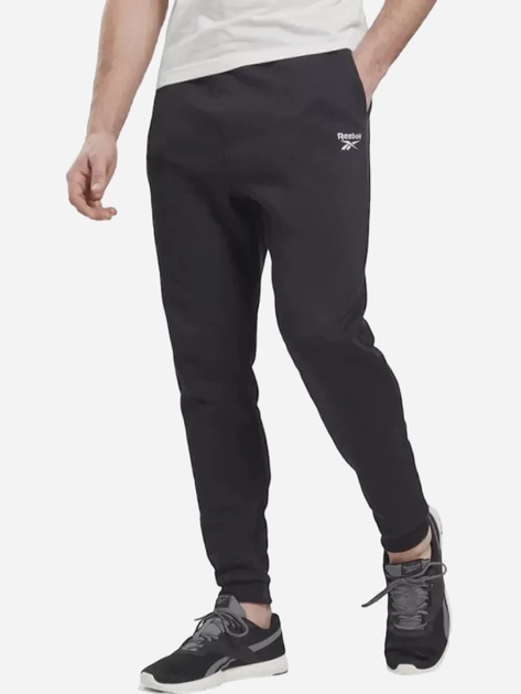 Спортивні штани чоловічі Reebok Identity Smal 100065295 S Чорні (4066751106718) - зображення 1
