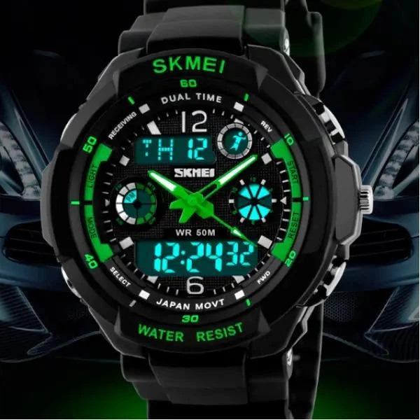 Мужские наручные часы Skmei 0931 S-Shock (Зеленые) - изображение 3