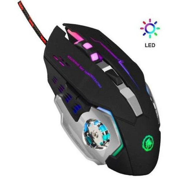 Ігрова комп'ютерна миша Epik T2 RGB підсвічування провідна Black - изображение 1