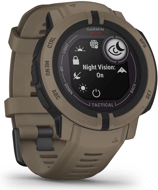 Смарт-часы Garmin Instinct 2 Solar - Tactical Edition (010-02627-14) Coyote Tan [67892] - изображение 3