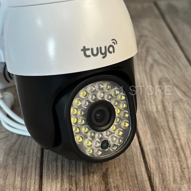 Уличная охранная поворотная IP камера наблюдения TUYA C18 Wi-Fi 360/90 3.0mp с удаленным доступом - изображение 3