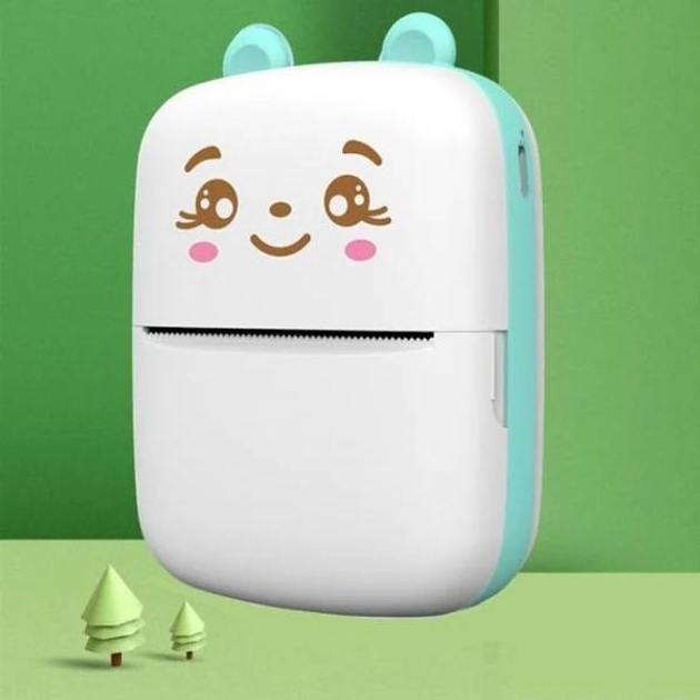 Портативный аккумуляторный карманный мини принтер с термопечатью Bluetooth Portable Mini Printer А8С Голубой - изображение 11