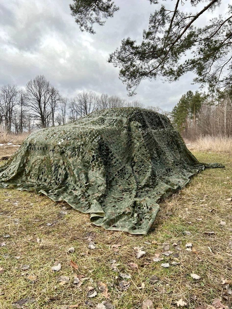 Маскувальна сітка 2х3м для автомобіля, пікапа, позашляховика та техніки "Листя №1" - зображення 2
