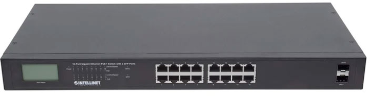 Комутатор Intellinet 561259 16x 10/100/1000 PoE+ (766623561259) - зображення 2