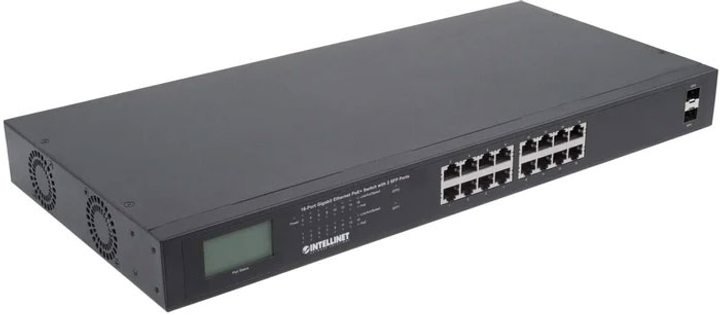 Przełącznik Intellinet 561259 16x 10/100/1000 PoE+ (766623561259) - obraz 3
