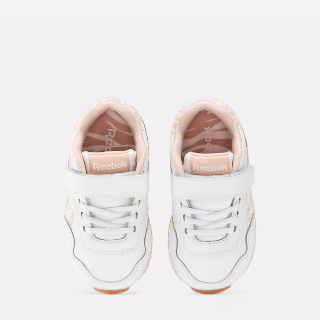 Sneakersy dziecięce dla dziewczynki na rzepy Reebok Royal Cl Jog 100075163 26 Białe z beżowym (1200143261057) - obraz 4