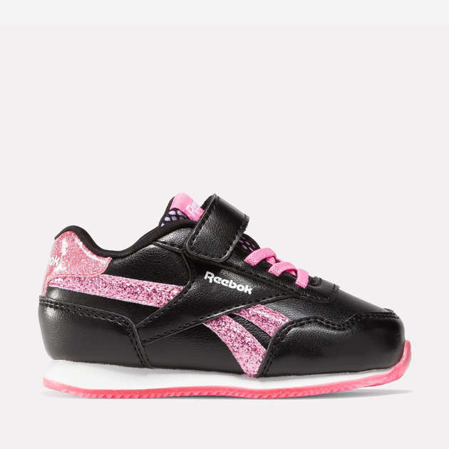 Buty sportowe dziecięce dla dziewczynki na rzepy Reebok Royal Cl Jog 100075178 24.5 Czarne (1200143262306) - obraz 1