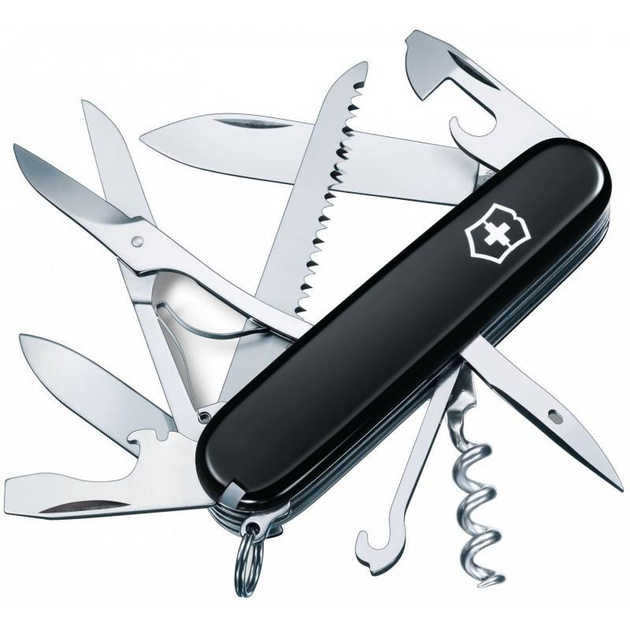 Швейцарський мультиінструмент Victorinox Huntsman 91 мм Чорний 1.3713.3 - зображення 2