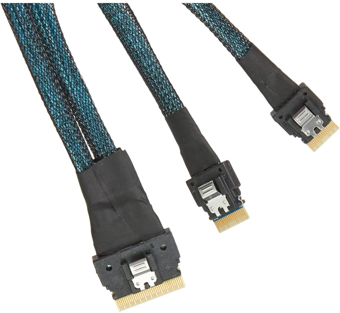 Kabel Intel Kit 2U mini-Sas CPU (4+4-pin) - HSBP x16 Black (CYPCBLSL216KIT) - obraz 1