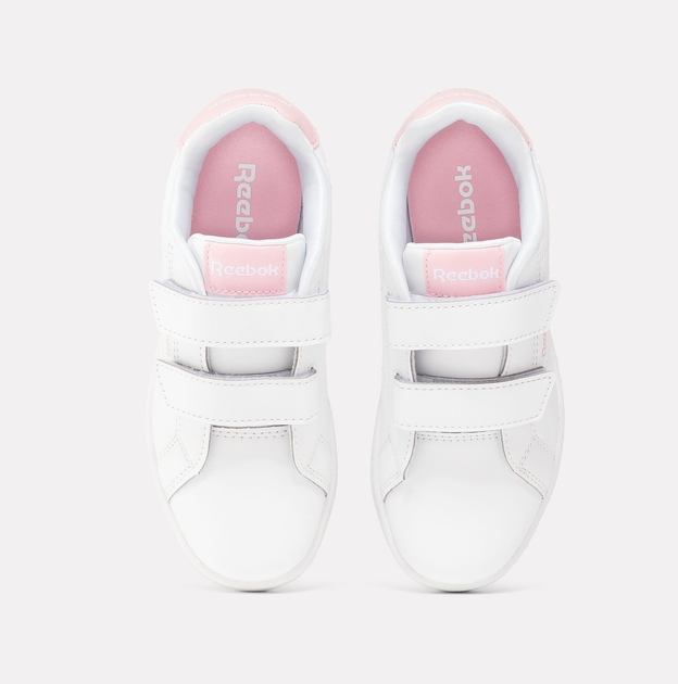 Sneakersy dziecięce dla dziewczynki na rzepy Reebok Royal Complete C 100205000 31 Białe z różowym (1200143611982) - obraz 4