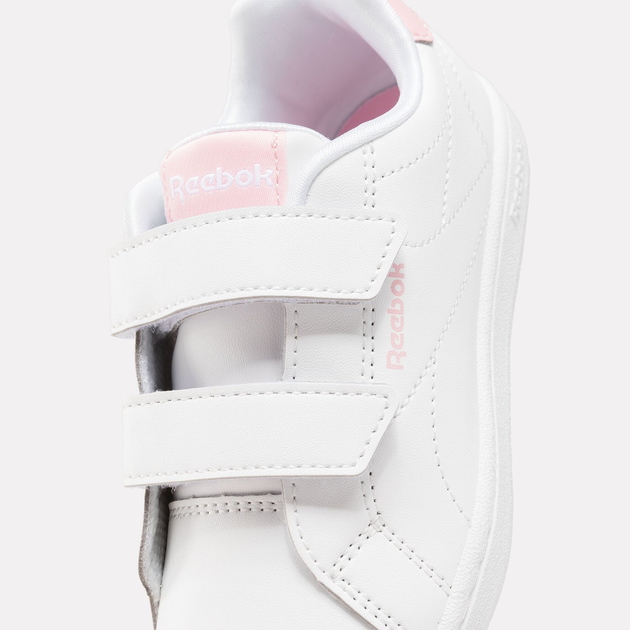 Sneakersy dziecięce dla dziewczynki na rzepy Reebok Royal Complete C 100205000 31 Białe z różowym (1200143611982) - obraz 6