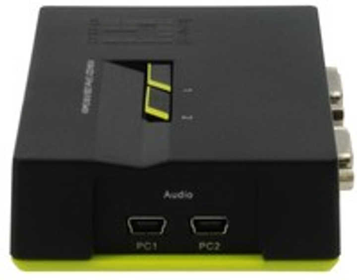 Przełącznik Level One KVM-Switch 2 PC - VGA + USB + Audio Black (KVM-0221) - obraz 2