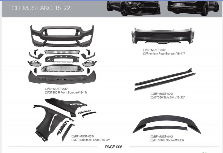 Комплект обвісів для Ford Mustang 2015-2023 рр - зображення 6
