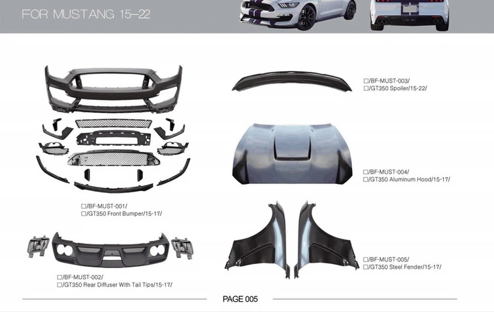 Комплект обвісів для Ford Mustang 2015-2023 рр - зображення 7