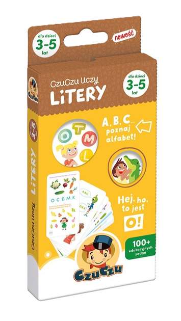 Edukacyjna książeczka CzuCzu Uczy Litery (9788366762381) - obraz 1