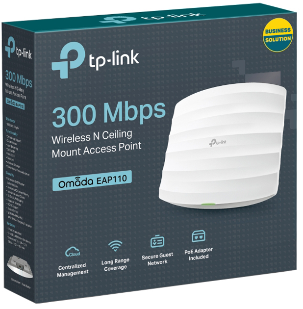 Punkt dostępu TP-Link EAP110 Access Point N300 2.4 GHz PoE - obraz 5