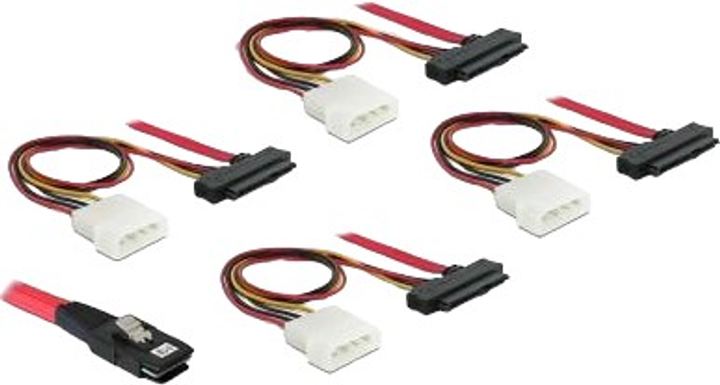 Кабель Mag Germany SAS - SAS 4x power 1 м черный (SAS-87FAN-PW-1M ...